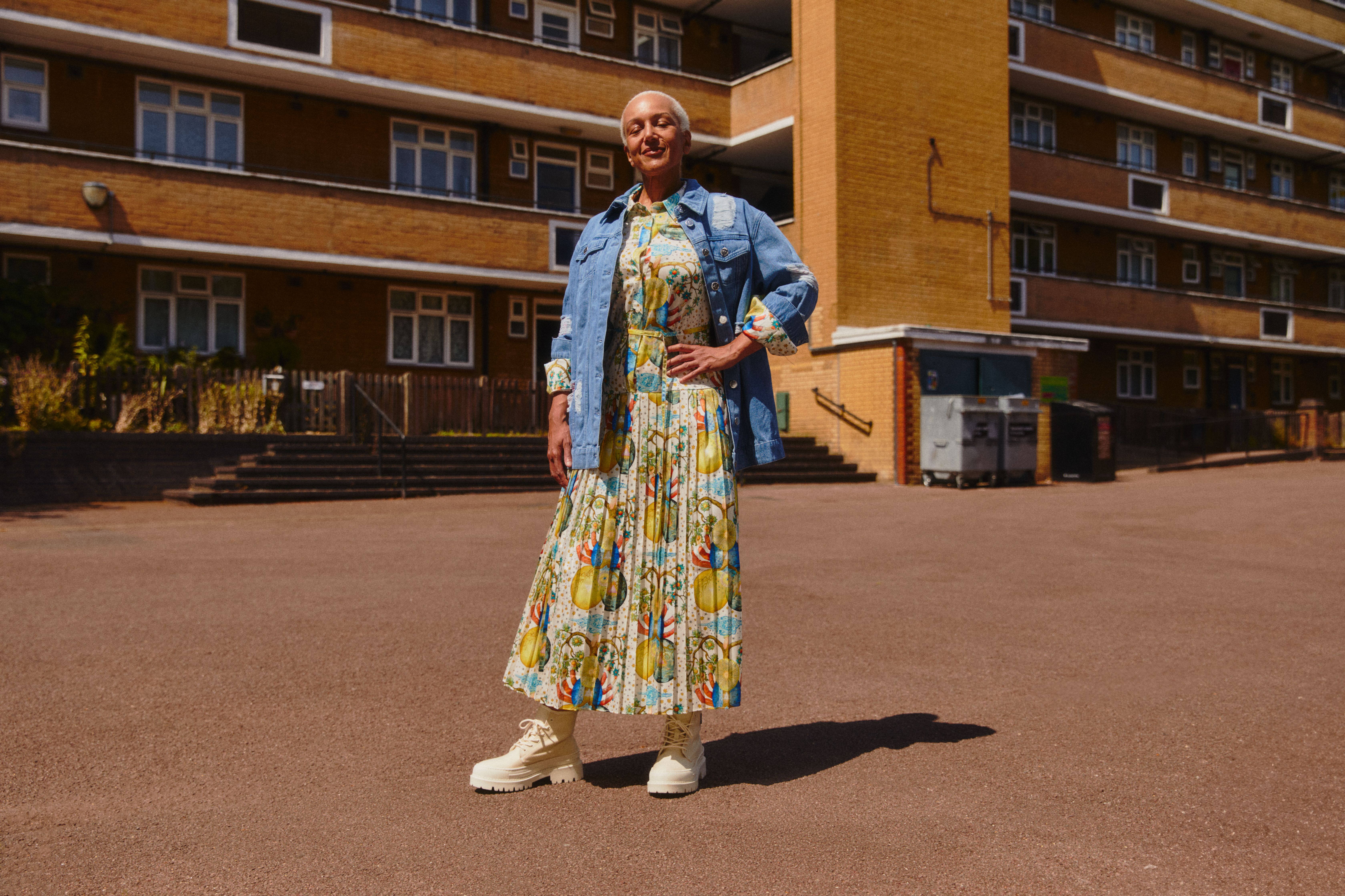 Woman in a summery dress